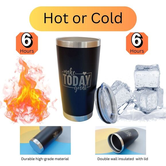 Personalized Tumbler -Make Today Great Tomorrow Needs you, Engraved Water Bottle - Picture 4 of 11